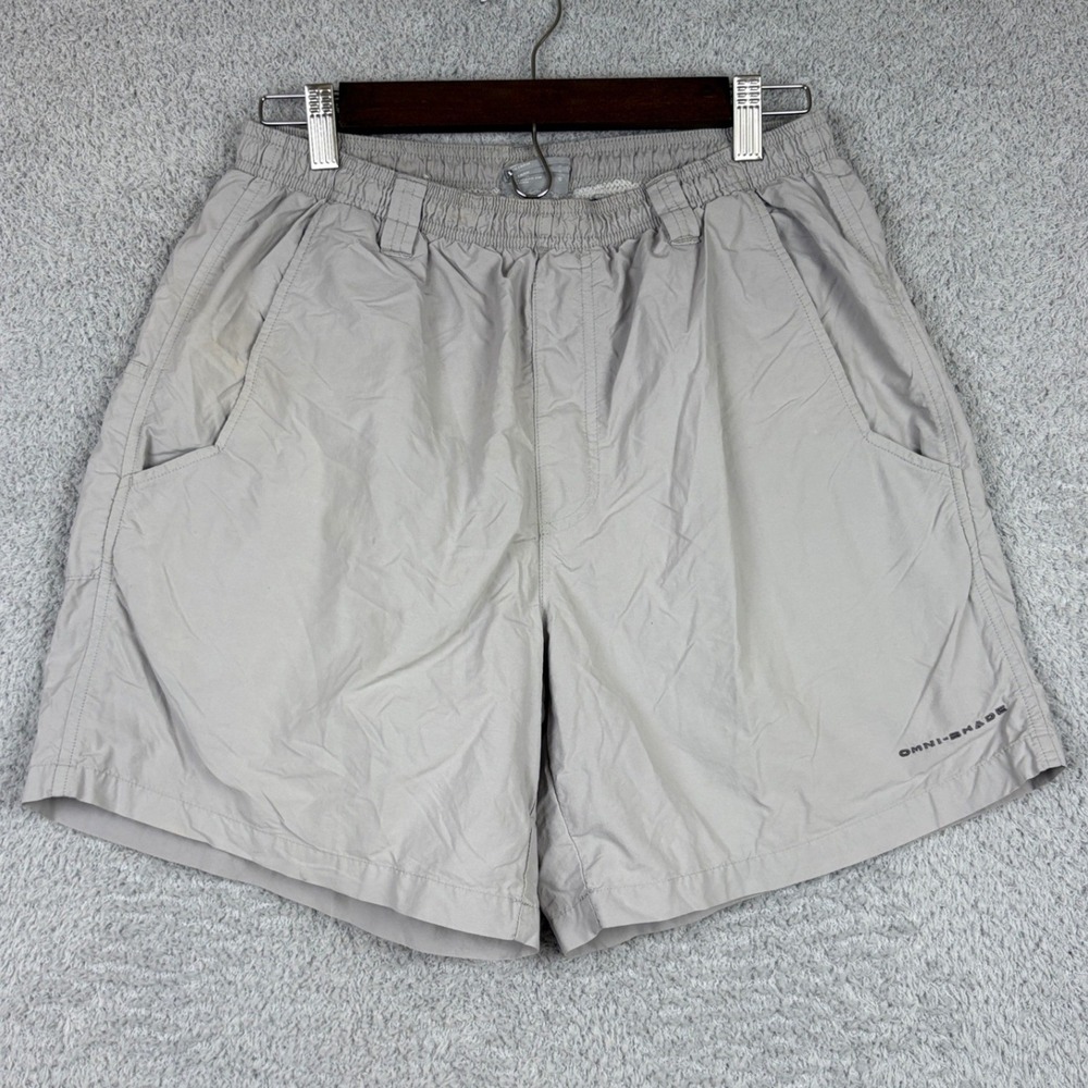 Columbia PFG Fishing Shorts Mens Small Gray Omni Shade Quick Dry Hiking Gorpcore